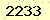 請輸入此驗證碼 : 2233