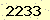 請輸入此驗證碼 : 2233