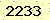請輸入此驗證碼 : 2233