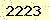請輸入此驗證碼 : 2223