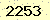 請輸入此驗證碼 : 2253