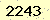 請輸入此驗證碼 : 2243