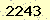 請輸入此驗證碼 : 2243