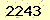 請輸入此驗證碼 : 2243
