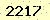請輸入此驗證碼 : 2217