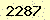 請輸入此驗證碼 : 2287