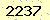 請輸入此驗證碼 : 2237