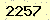 請輸入此驗證碼 : 2257