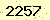 請輸入此驗證碼 : 2257