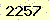請輸入此驗證碼 : 2257