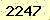 請輸入此驗證碼 : 2247