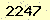 請輸入此驗證碼 : 2247