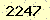 請輸入此驗證碼 : 2247