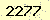 請輸入此驗證碼 : 2277