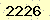 請輸入此驗證碼 : 2226