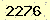 請輸入此驗證碼 : 2276