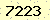 請輸入此驗證碼 : 7223