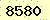 請輸入此驗證碼 : 8580