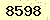 請輸入此驗證碼 : 8598