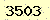 請輸入此驗證碼 : 3503