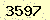請輸入此驗證碼 : 3597