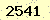 請輸入此驗證碼 : 2541