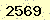 請輸入此驗證碼 : 2569