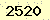 請輸入此驗證碼 : 2520