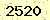 請輸入此驗證碼 : 2520