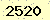 請輸入此驗證碼 : 2520