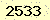 請輸入此驗證碼 : 2533