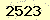 請輸入此驗證碼 : 2523