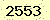請輸入此驗證碼 : 2553