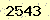 請輸入此驗證碼 : 2543