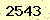 請輸入此驗證碼 : 2543