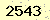 請輸入此驗證碼 : 2543