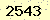 請輸入此驗證碼 : 2543