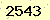請輸入此驗證碼 : 2543
