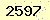 請輸入此驗證碼 : 2597