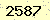 請輸入此驗證碼 : 2587