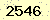 請輸入此驗證碼 : 2546