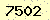 請輸入此驗證碼 : 7502