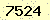 請輸入此驗證碼 : 7524