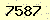 請輸入此驗證碼 : 7587
