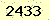請輸入此驗證碼 : 2433