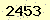 請輸入此驗證碼 : 2453