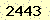 請輸入此驗證碼 : 2443