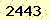 請輸入此驗證碼 : 2443