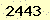 請輸入此驗證碼 : 2443