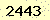 請輸入此驗證碼 : 2443